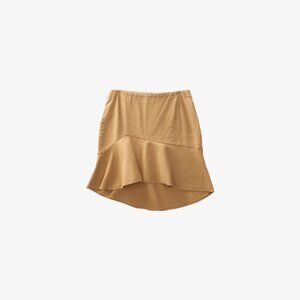 Alice + Olivia Linen Blend Asymmetrical Mini Skirt (Tan) 💛✨